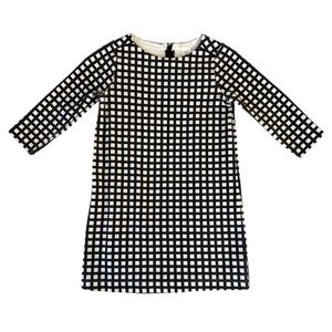 Crewcuts Girls Black and White Checkered 3/4 Sleeve Dress - Size 10!